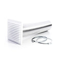 100mm Direct Air Venting Kit with 6"x6" Louvre Grill - (White)