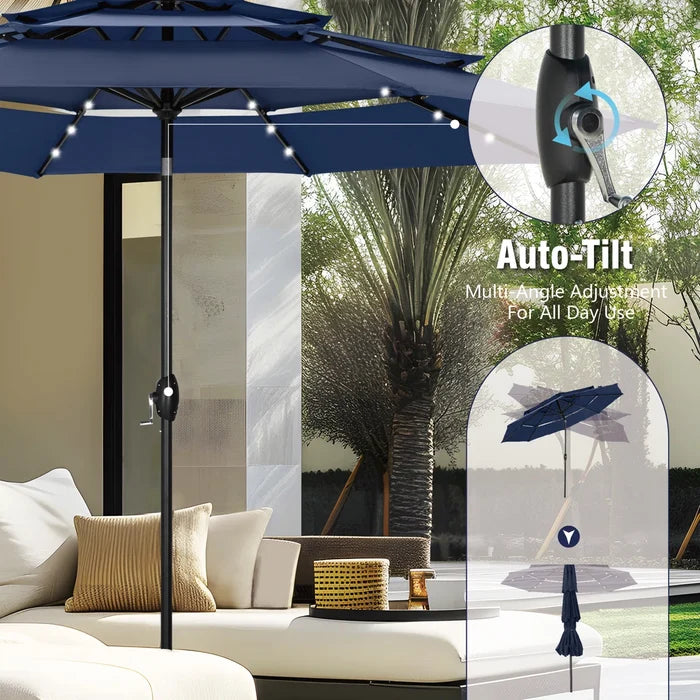 120'' Lighted Umbrella With Crank