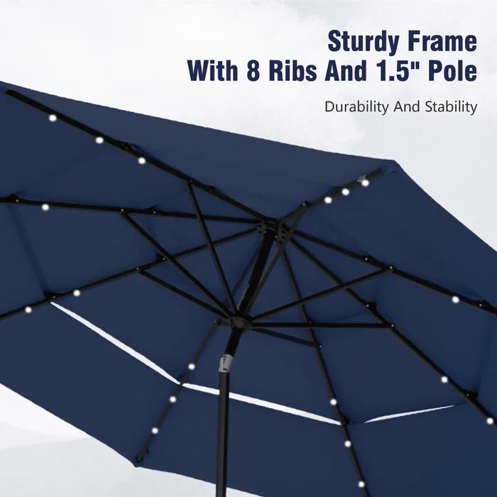 120'' Lighted Umbrella With Crank