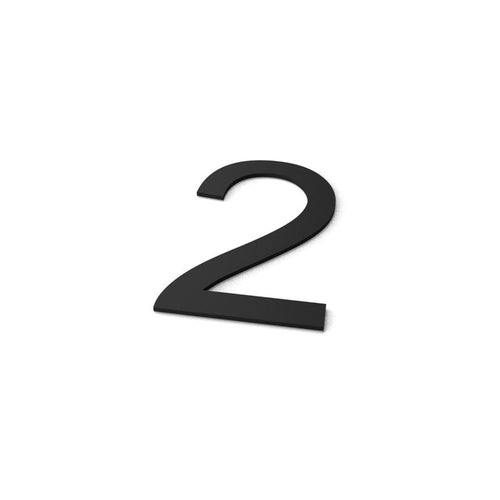 2 RAL 9005 (lettertype: Arial) - LetterBox - Huisnummer - Huisnummer - -