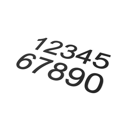 2 RAL 9005 (lettertype: Arial) - LetterBox - Huisnummer - Huisnummer - -