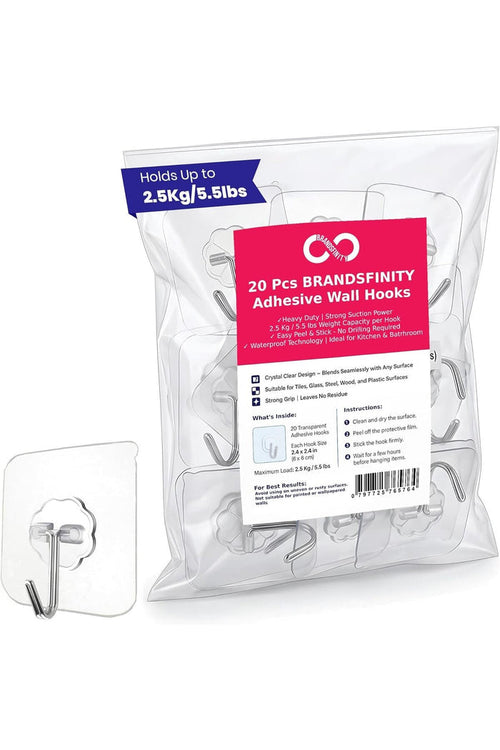 20pcs Adhesive Wall Hooks for Hanging