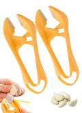 2PCS Fast and Portable Garlic Peeler, New Garlic Peeler Skin Remover, Multifunctional Garlic Peeling Clippers Tweezers, Kitchen Gadget