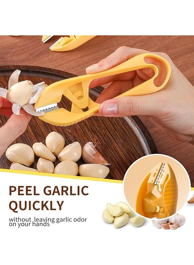 2PCS Fast and Portable Garlic Peeler, New Garlic Peeler Skin Remover, Multifunctional Garlic Peeling Clippers Tweezers, Kitchen Gadget
