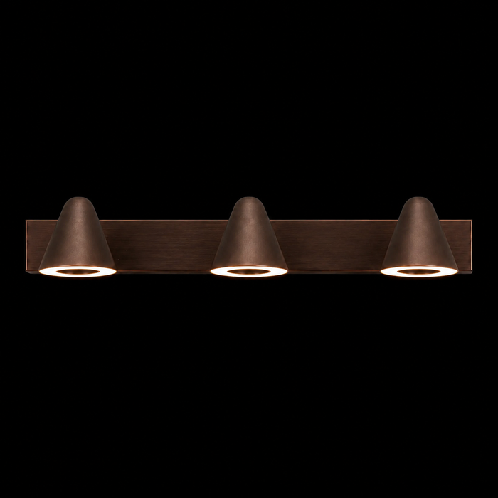 3-Light Cone LED Wall Sconce
