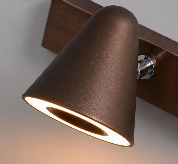 3-Light Cone LED Wall Sconce