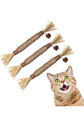 3 PCS Cat Chew Toys, Kitten Chew Sticks for Aggressive Chewers, Silvervine Chew Stick Toy,