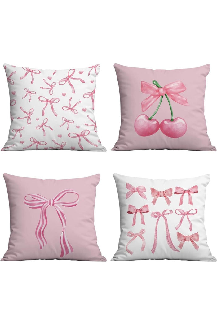 4 Pcs Plush Fabric Cushion Pillow Covers