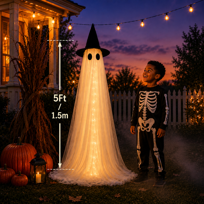 5FT Light-Up Halloween Ghosts