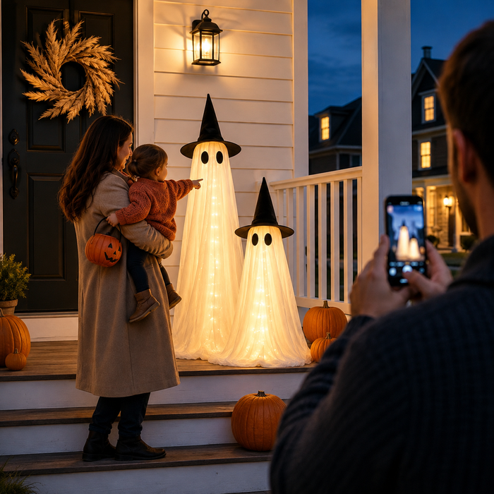 5FT Light-Up Halloween Ghosts
