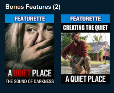 A Quiet Place UHD Vudu Digital Code (2018)