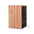 Volente Achterwand Voor 1x 240 liter 73x88x119cm Douglas Hout Zwart - Doika - Ombouw Kliko Achterwand - Volente -