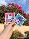 Airmail Stamp 3" Vinyl Sticker