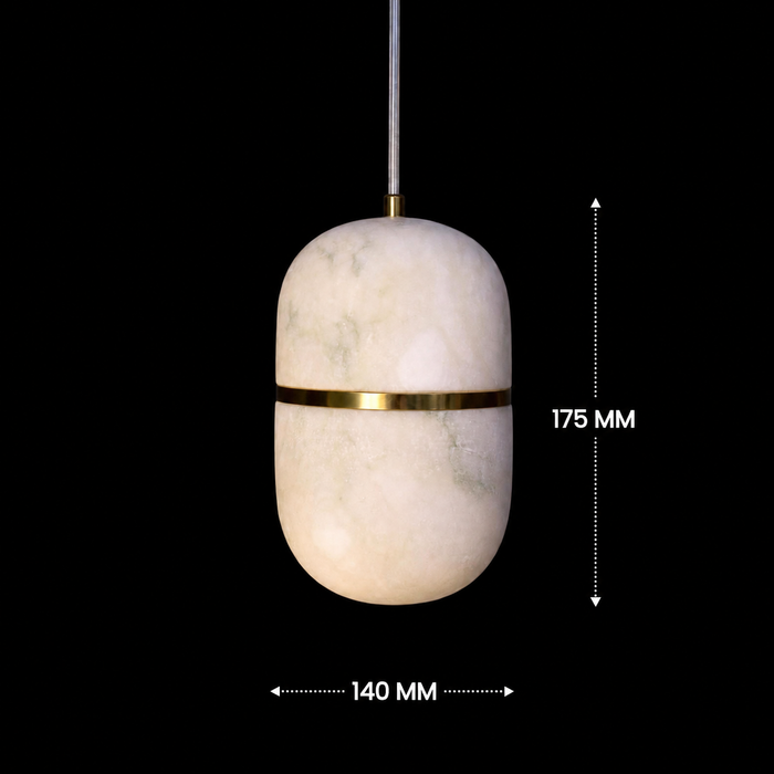 Alba Capsule Marble Pendant Light