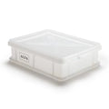 Alfa Pizza Dough Box with a white lid on a white background, featuring the brand 'ALFA'.