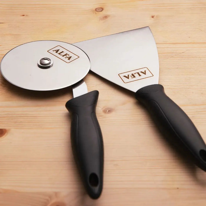 Alfa Pizza Oven Dough Spatula with pizza cutter