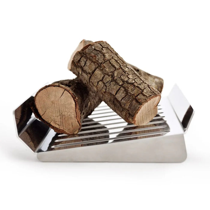 Alfa pizza oven metal log holder with wood logs
