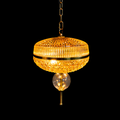 Amber Facet Orb Pendant Light