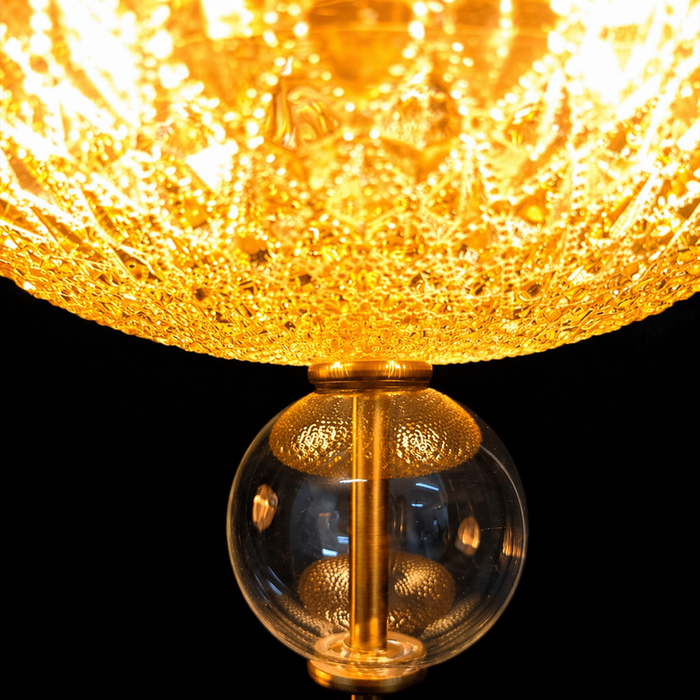 Amber Facet Orb Pendant Light