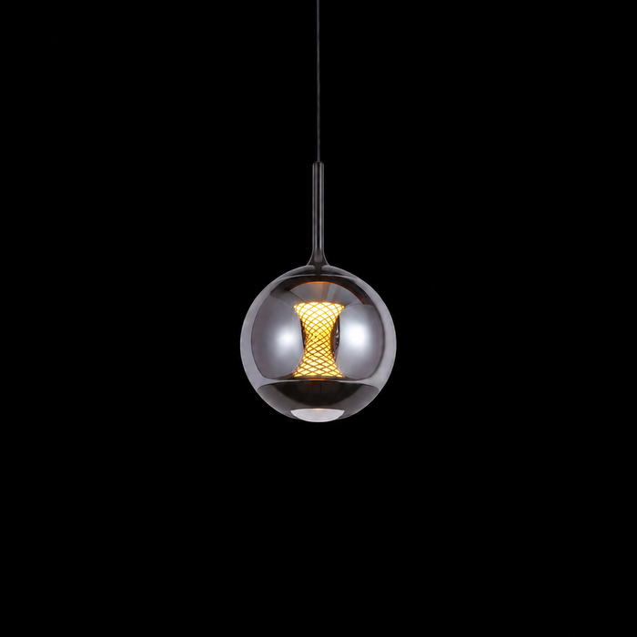 Amber Mesh Globe Pendant Lamp