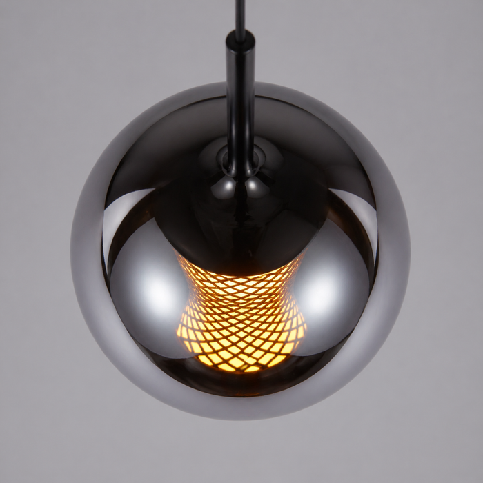 Amber Mesh Globe Pendant Lamp