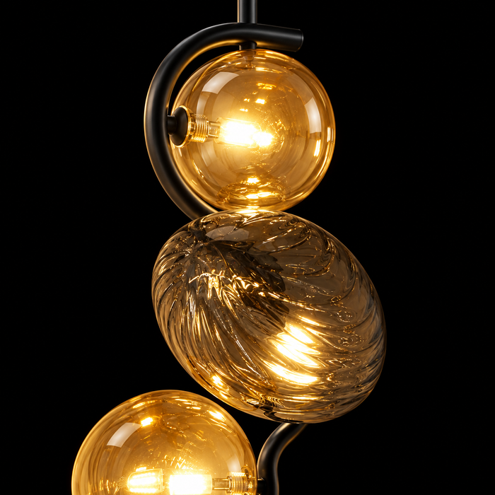 Amber Mist Glass Pendant