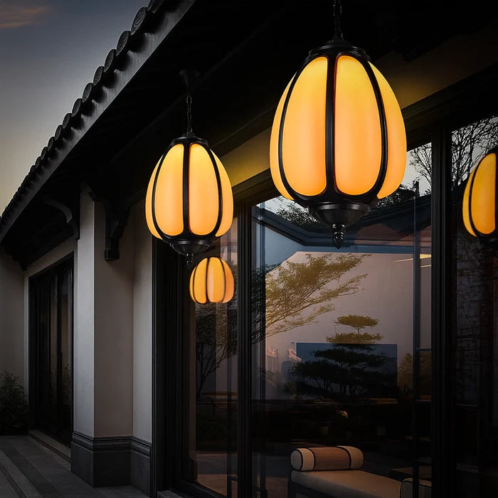 AmberBloom Hanging Lantern Light