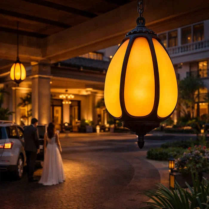 AmberBloom Hanging Lantern Light
