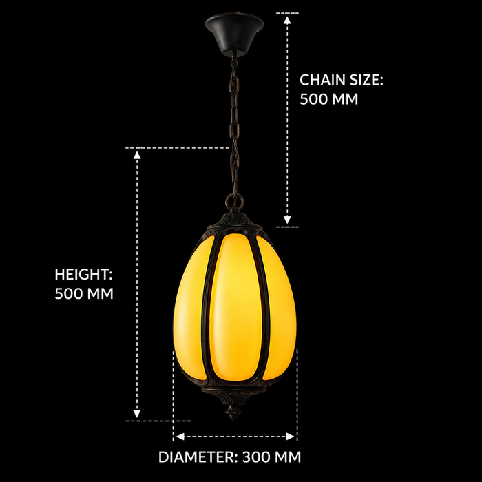 AmberBloom Hanging Lantern Light