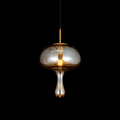 Ambered Flow Modern Amber Glass Pendant Light
