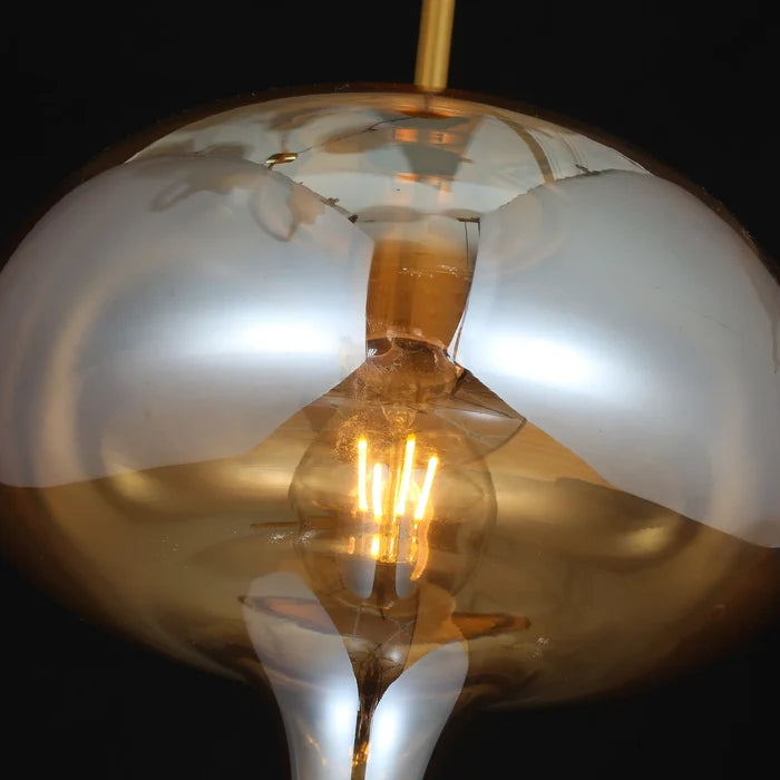 Ambered Flow Modern Amber Glass Pendant Light