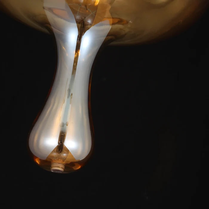 Ambered Flow Modern Amber Glass Pendant Light