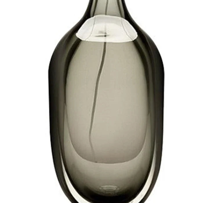 AmberMist Artisan Glass & Fabric Table Lamp