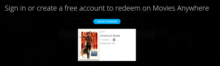 American Made HD Digital Code (2017) (Redeems in Movies Anywhere; HDX Vudu Fandango & HD iTunes Apple TV Transfer From Movies Anywhere)