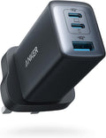Anker 735 Charger (Nano II 65W), PPS 3-Port Fast Compact USB C Charger for MacBook Pro/Air, iPad Pro