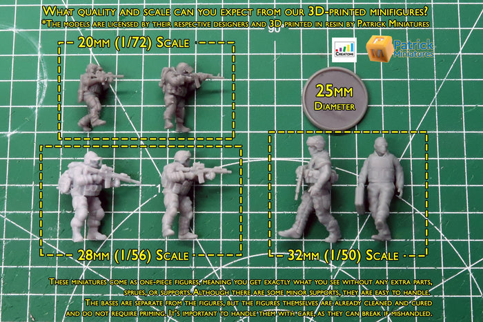 Anti Tank Operators - 3D Printed Minifigures for Modern Tabletop Wargaming 28mm / 32mm Scale