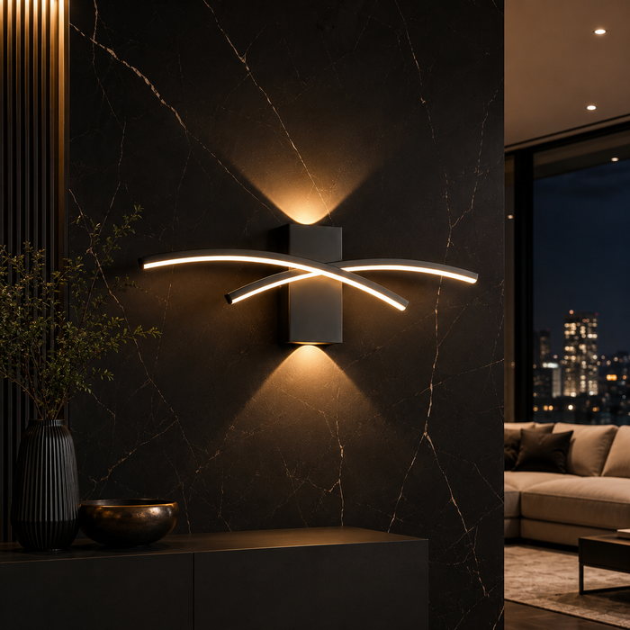 ArcAura Dual Curve LED Wall Light
