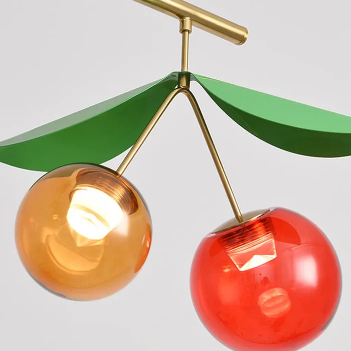 Artistic Gold Cherry Glass Table Lamp
