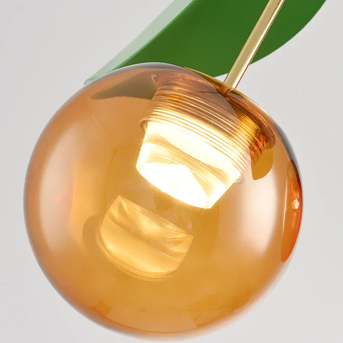 Artistic Gold Cherry Glass Table Lamp