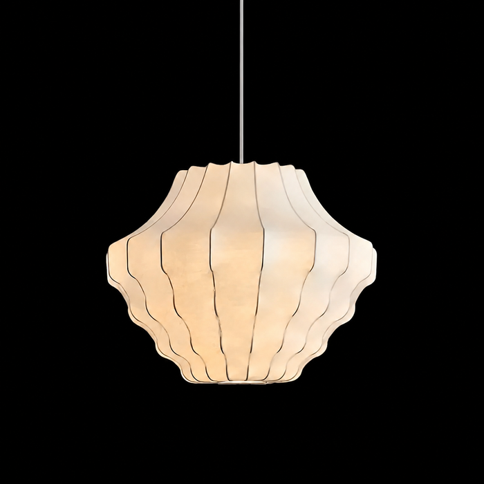 Artistic White Cloud Silk Pendant Light