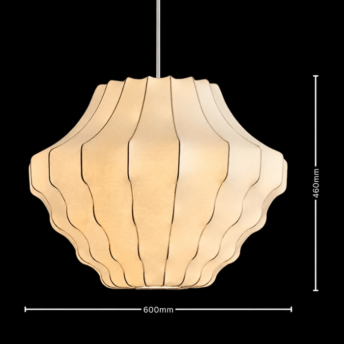 Artistic White Cloud Silk Pendant Light