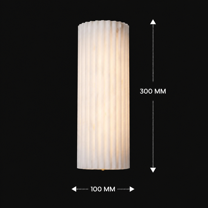 Arvona Fluted Marble Wall Light