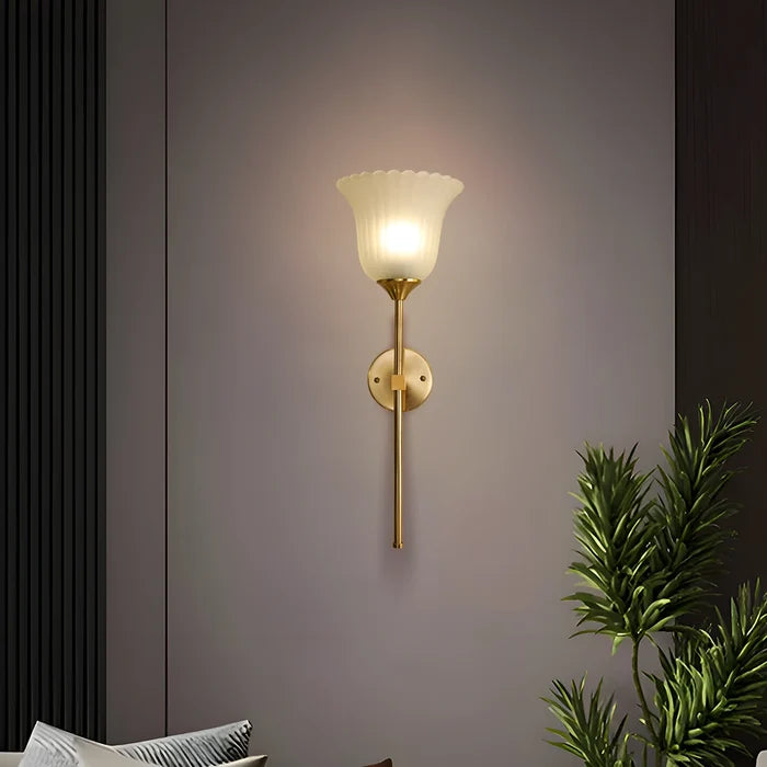 Ascent Designer Fluted Glass Wall Sconce
