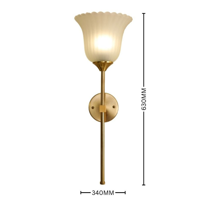 Ascent Designer Fluted Glass Wall Sconce