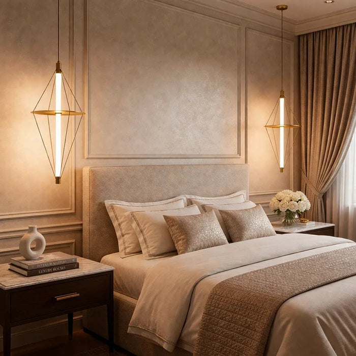 Astra Line Designer Gold Pendant Lamp