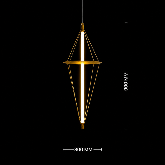 Astra Line Designer Gold Pendant Lamp