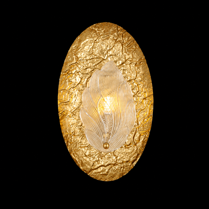 Aura Foliage - Luxury Gold Leaf Wall Sconce