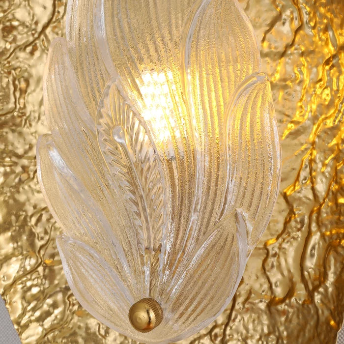 Aura Foliage - Luxury Gold Leaf Wall Sconce