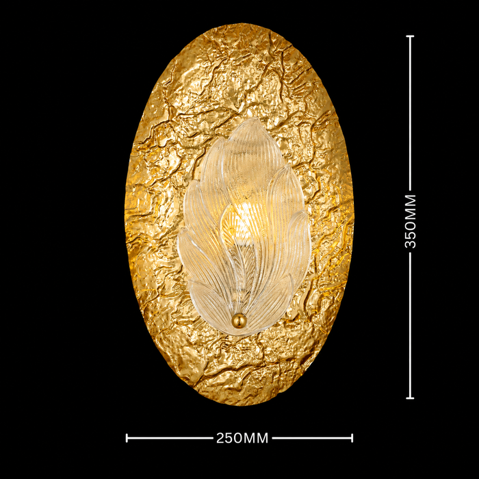 Aura Foliage - Luxury Gold Leaf Wall Sconce
