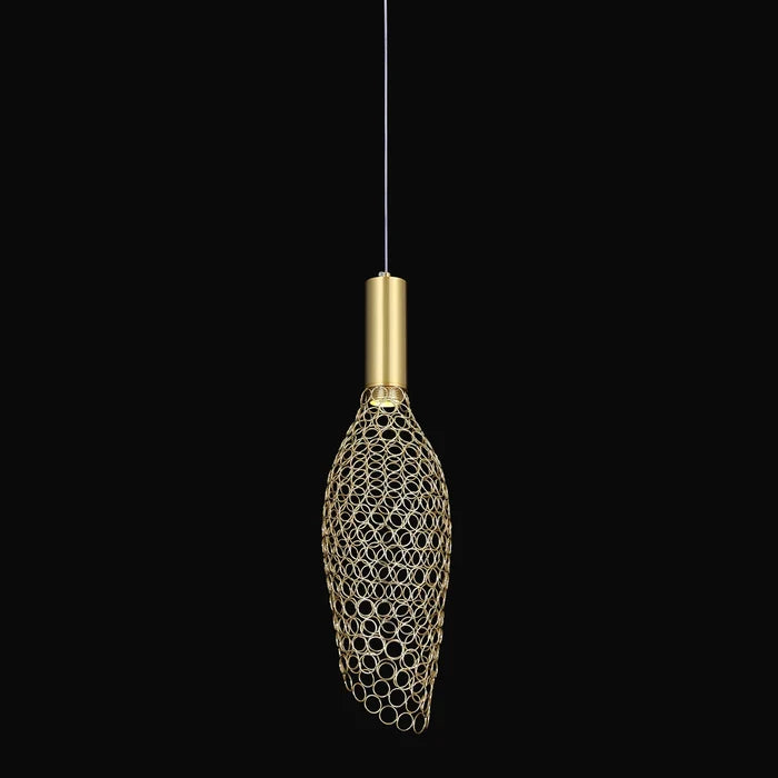 AuraMesh Gold Pendant Light